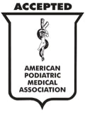 American podiatric medical association accepted logo